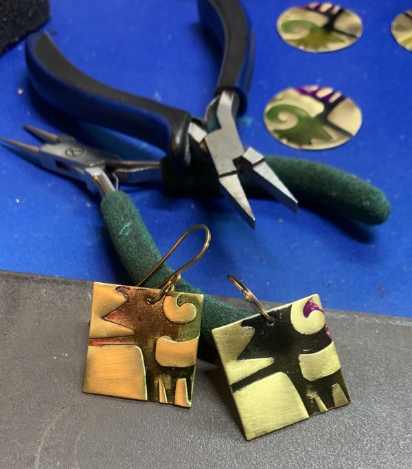 Aztec earrings-Square